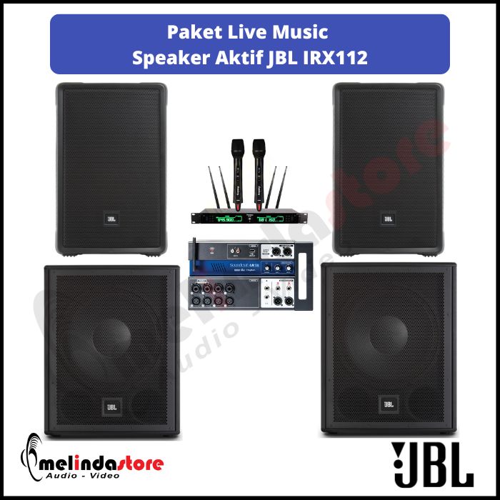 Paket Live Music Speaker Aktif JBL IRX112BT Paket Live Music Speaker Aktif JBL IRX112BT